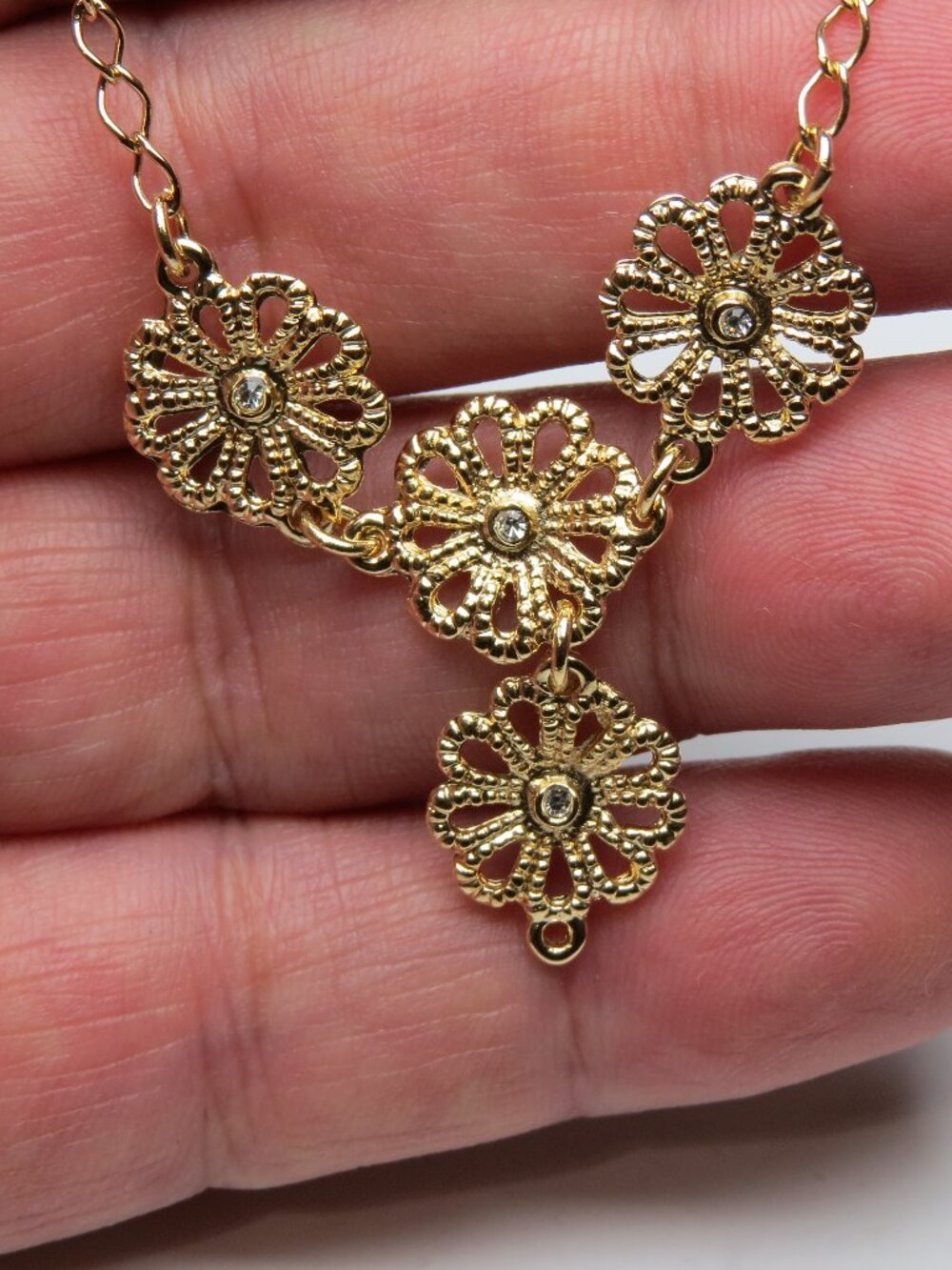 14k Diamond Flower Bracelet